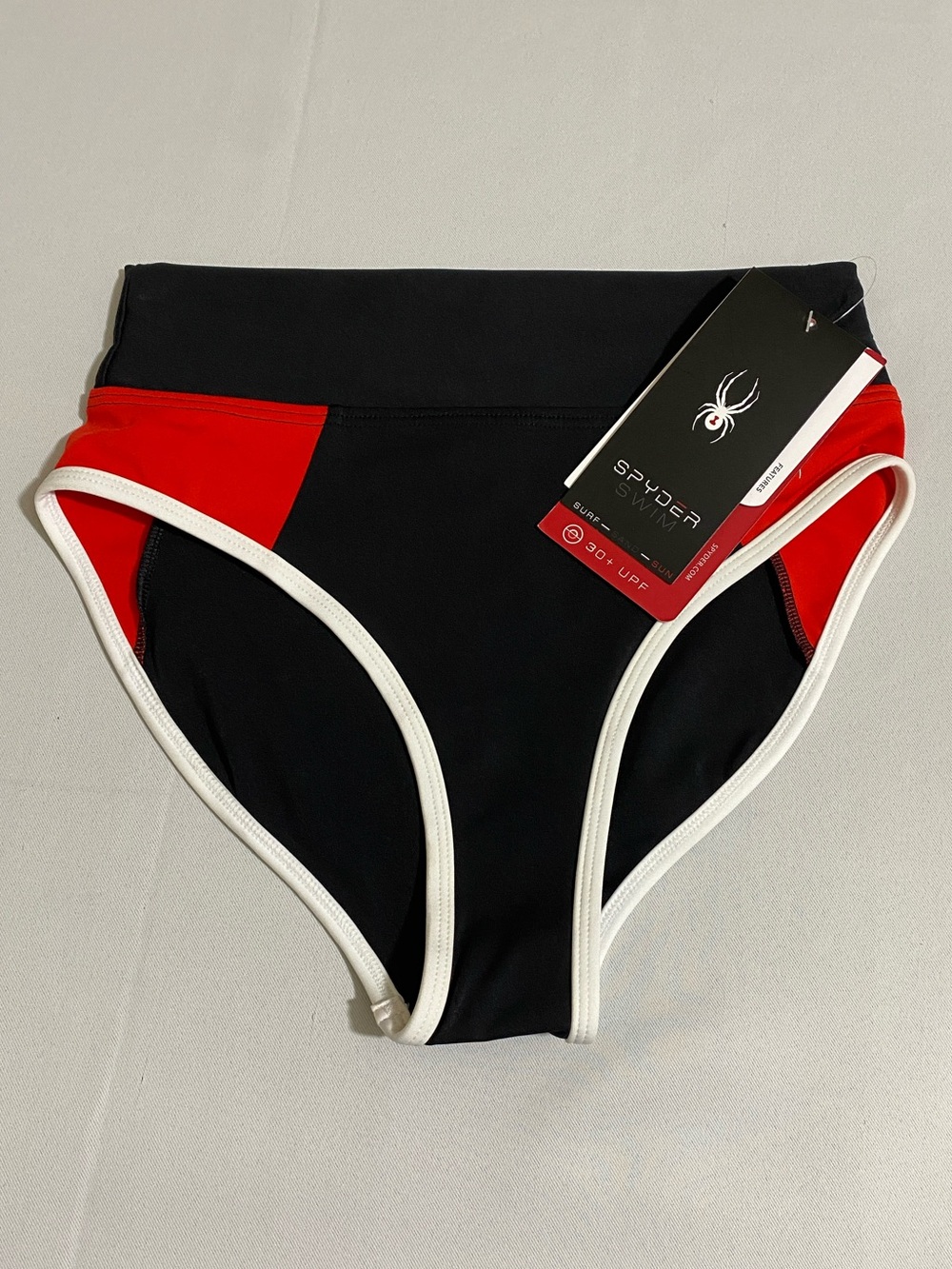 SPYDER Athletic-Style Hi-Rise Bikini Bottom Women's Size S